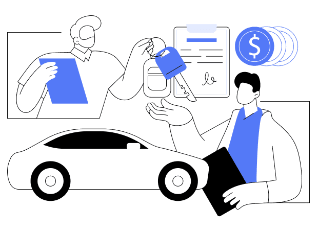 車の点検をする人