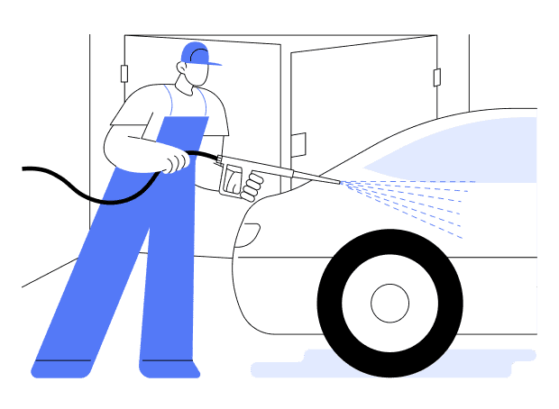 車の整備をする人